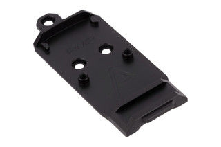 Agency Arms AOS Chamfered Adapter Plate for GLOCK - Trijicon RMR has a black DLC finish.